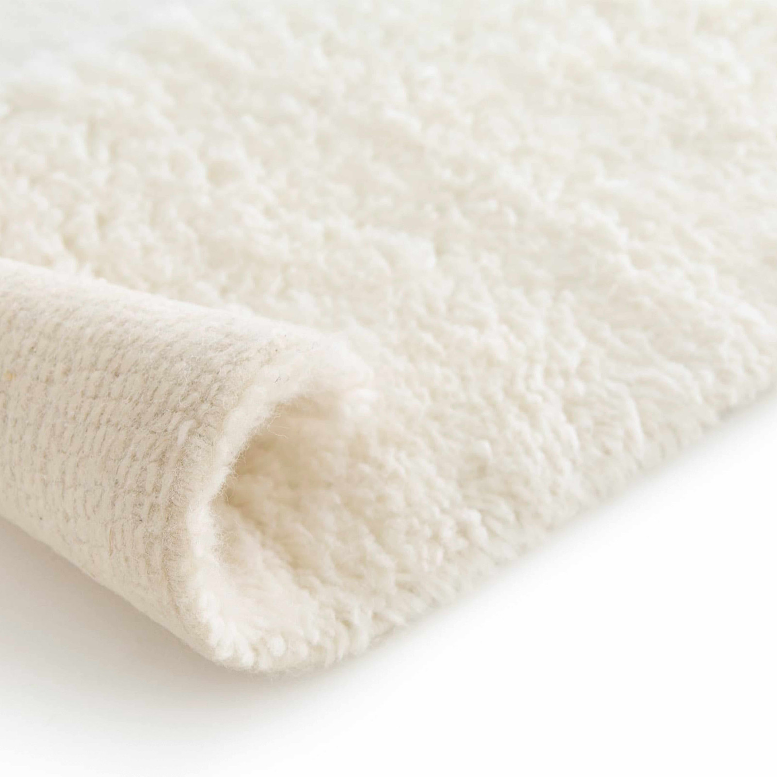 Tapis rectangulaire en laine à motif tissé main