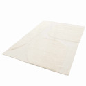 Tapis rectangulaire en laine à motif tissé main