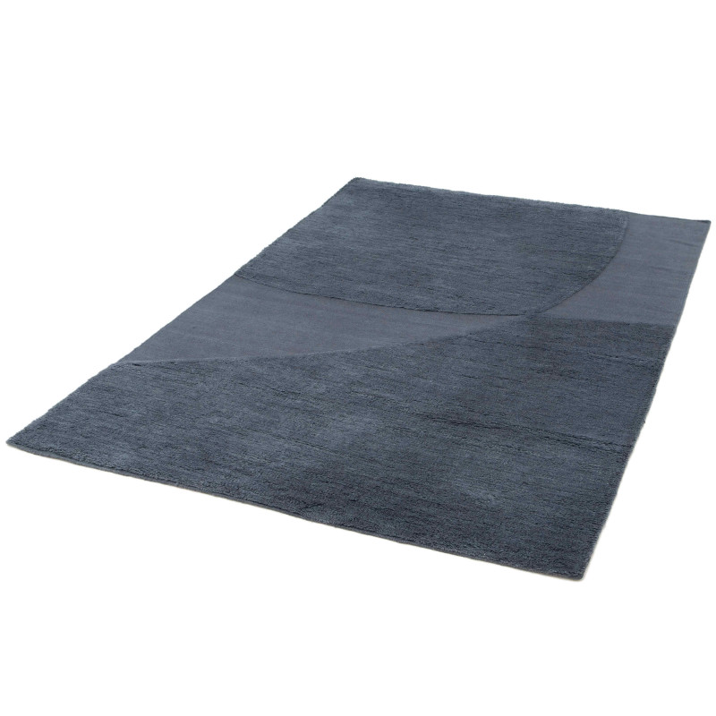 Tapis rectangulaire en laine à motif tissé main