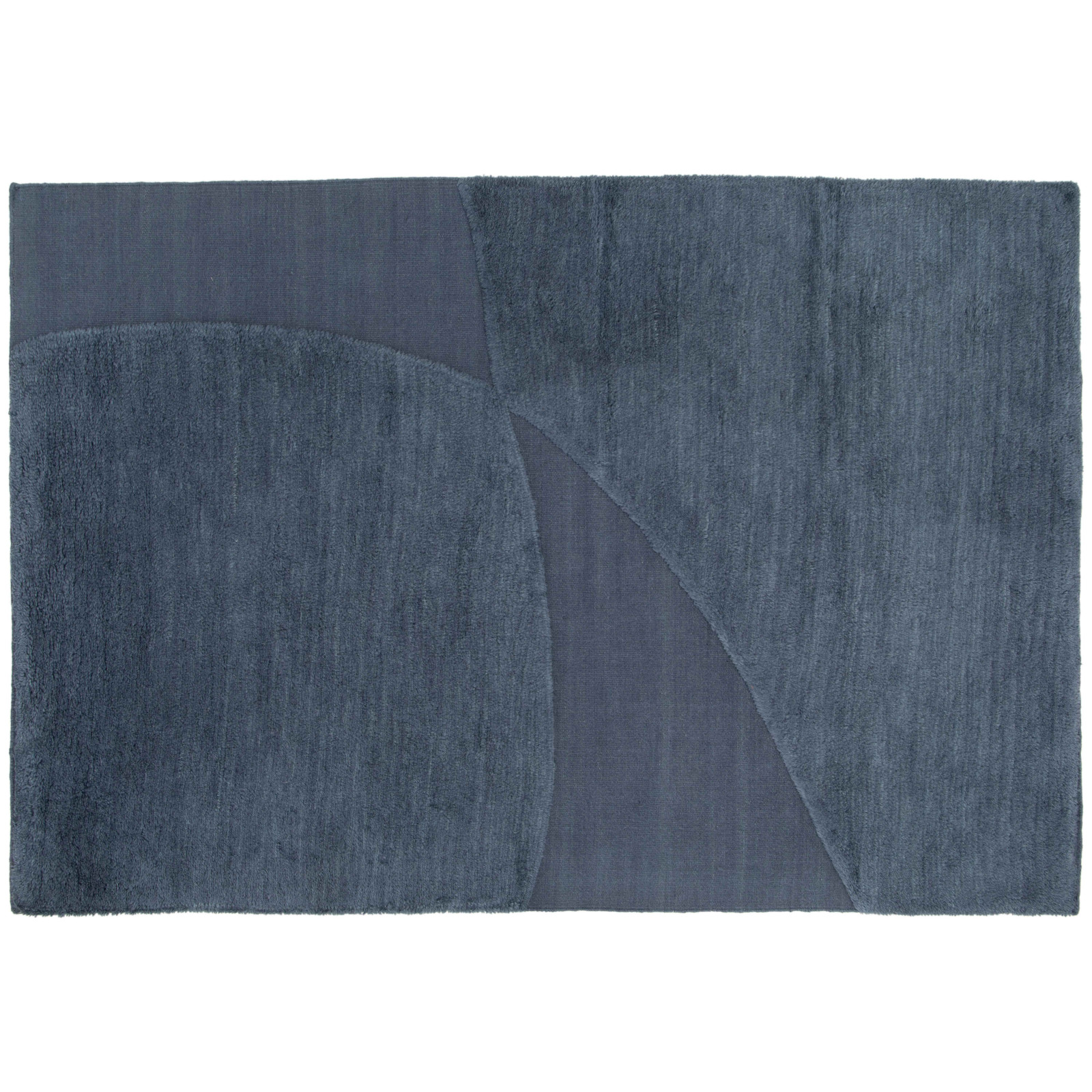 Tapis rectangulaire en laine à motif tissé main
