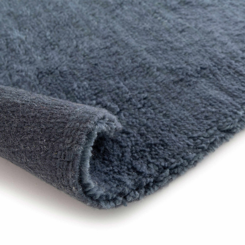 Tapis rectangulaire en laine à motif tissé main