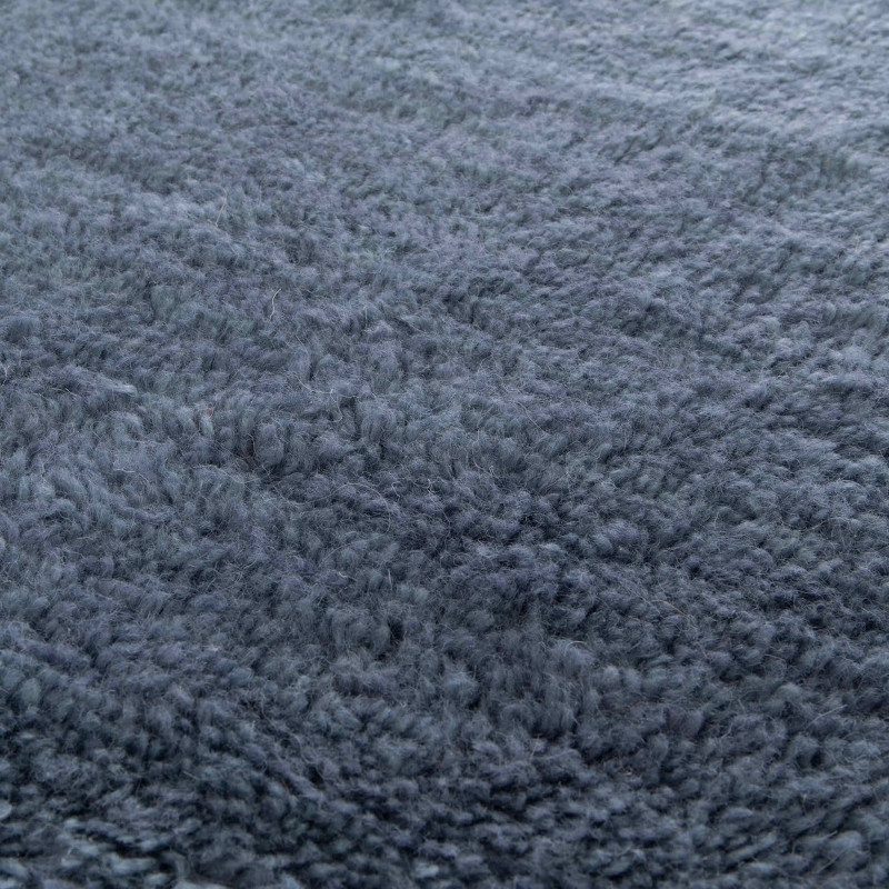 Tapis rectangulaire en laine à motif tissé main