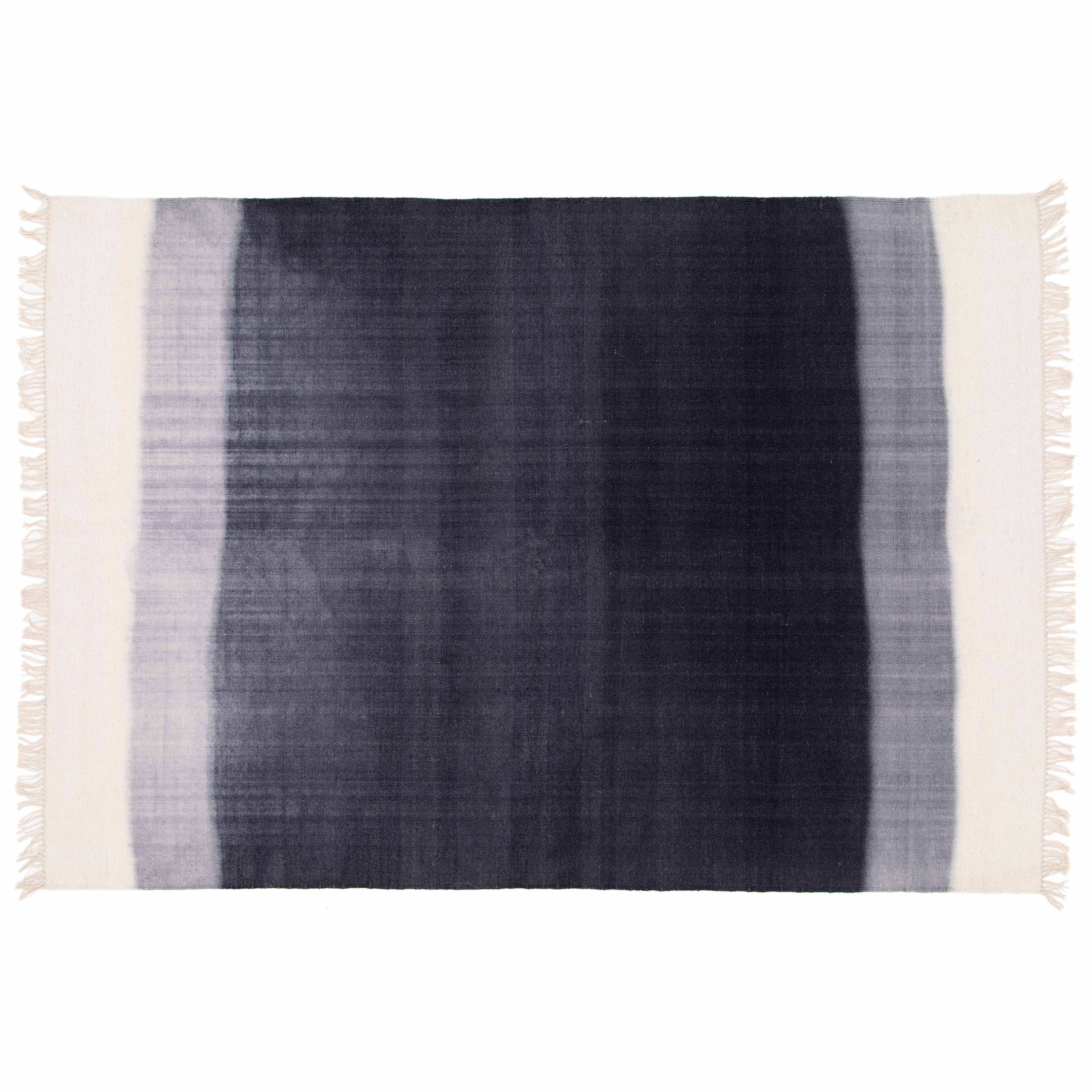 Tapis rectangulaire en laine tissé à plat