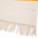 Tapis rectangulaire en laine tissé à plat