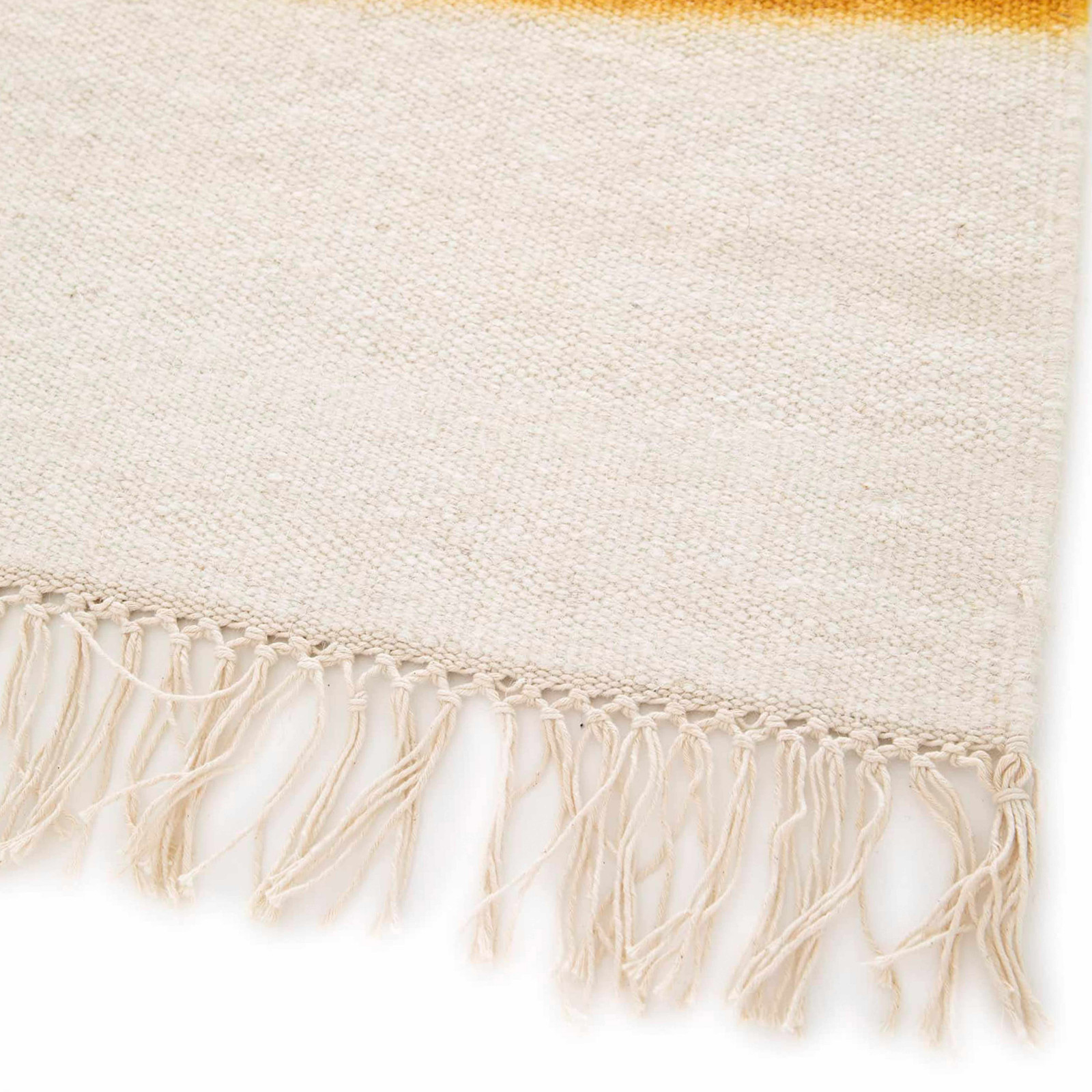 Tapis rectangulaire en laine tissé à plat