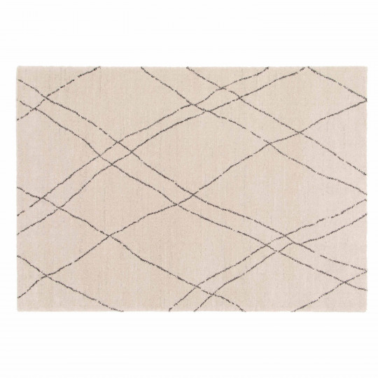 Tapis rectangulaire motif berbère à poils courts