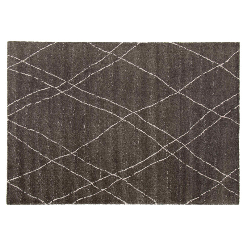 Tapis rectangulaire motif berbère à poils courts
