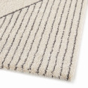 Tapis rectangulaire motif linéaire à poils courts