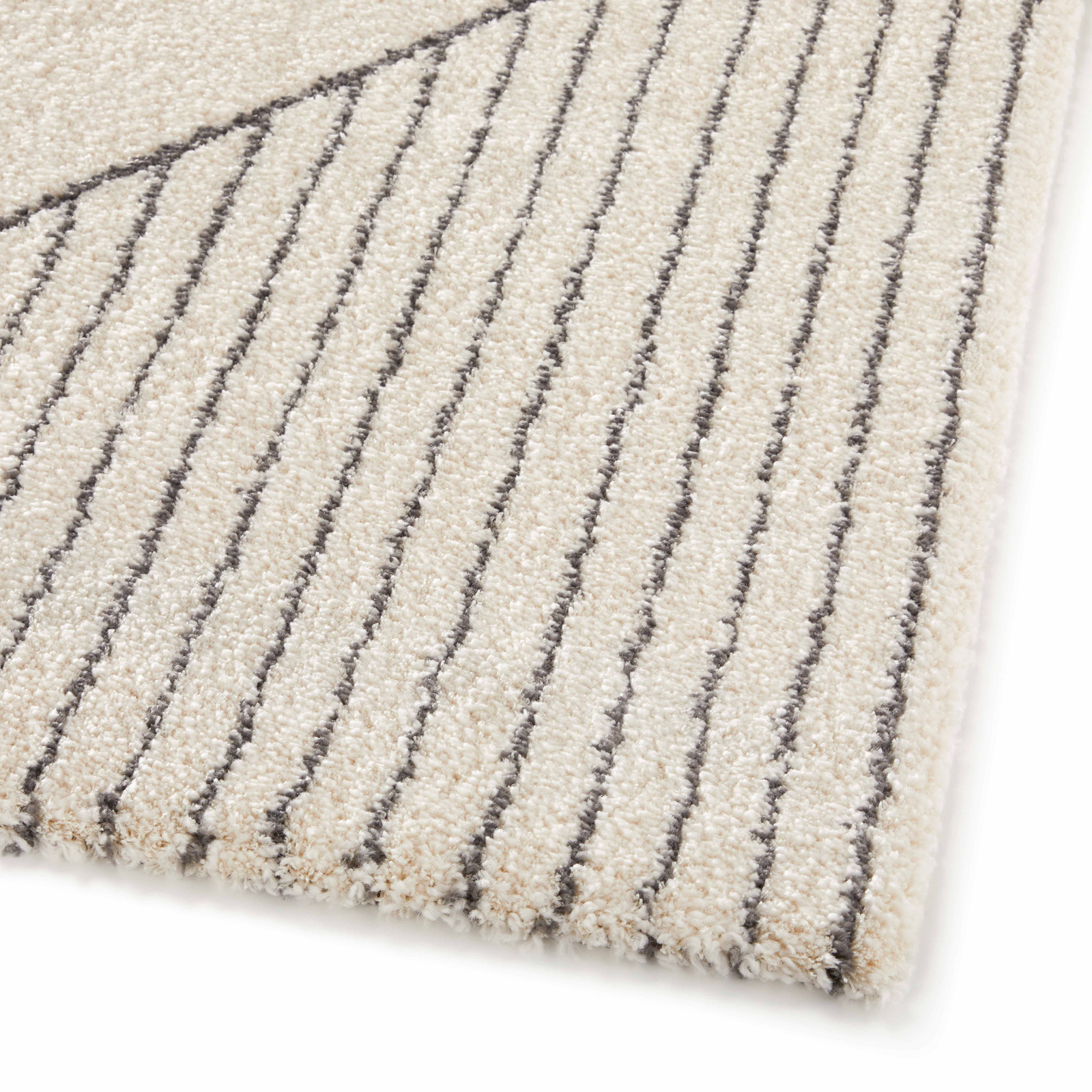 Tapis rectangulaire motif linéaire à poils courts