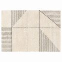 Tapis rectangulaire motif linéaire à poils courts