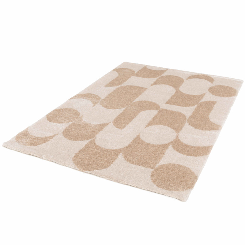 Tapis rectangulaire motif seventies à poils longs (4/5)