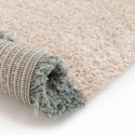 Tapis rectangulaire motif géométrique à poils longs