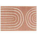 Tapis rectangulaire motif arc-en-ciel à poils longs