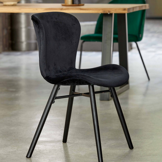 Lot de 2 chaises en velours