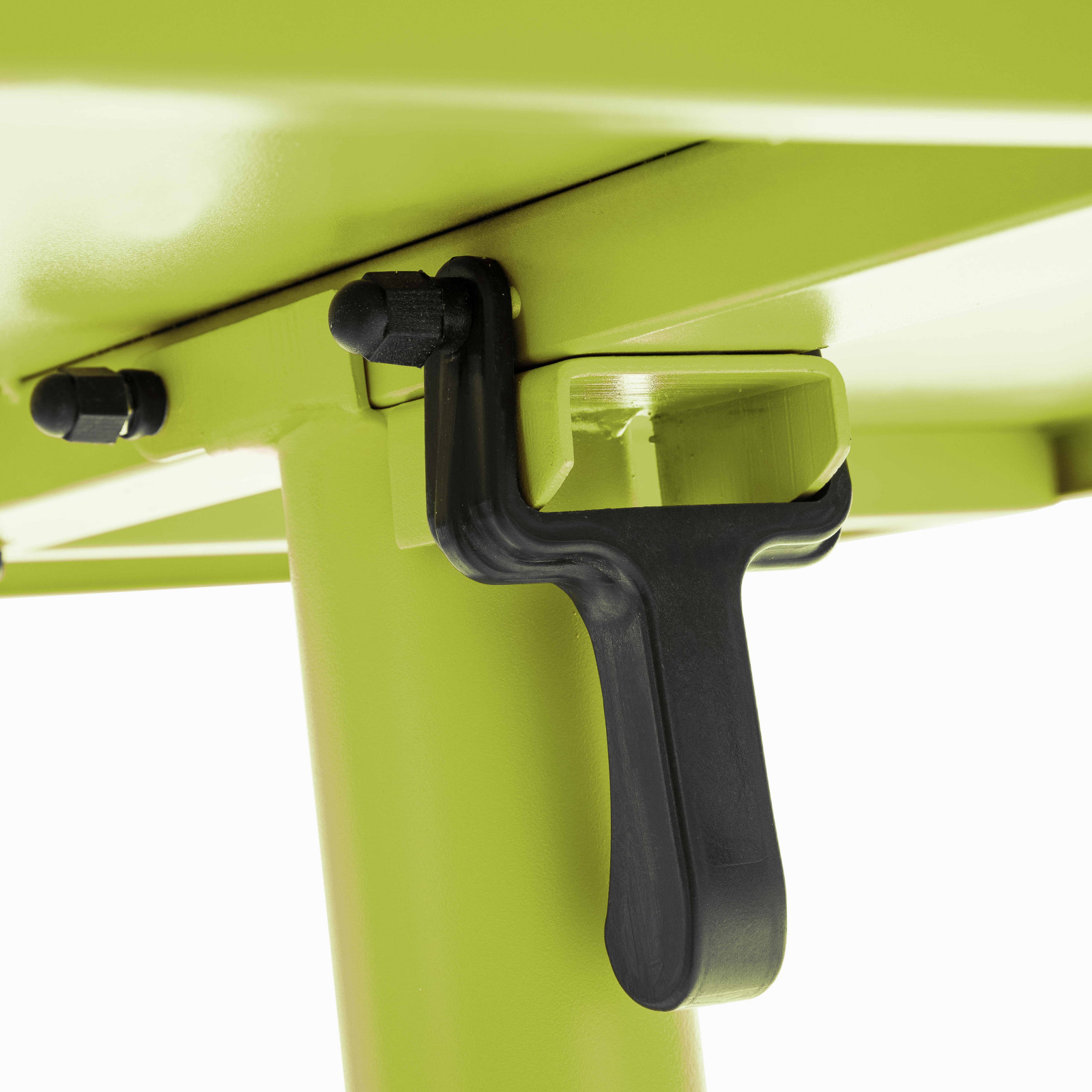 Table de jardin bistrot carrée rabattable et 4 chaises avec accoudoirs en métal