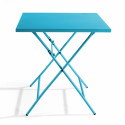Table de jardin carrée pliante (70 x 70 cm)