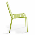 Table de jardin et 8 chaises en métal