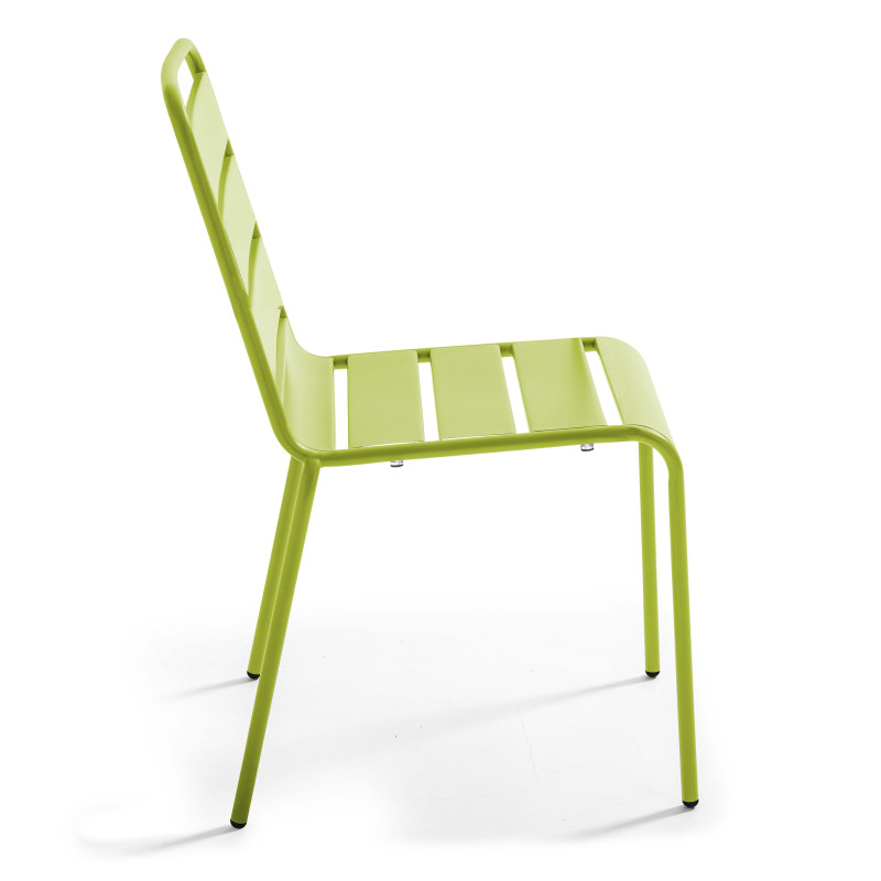Table de jardin et 8 chaises en métal