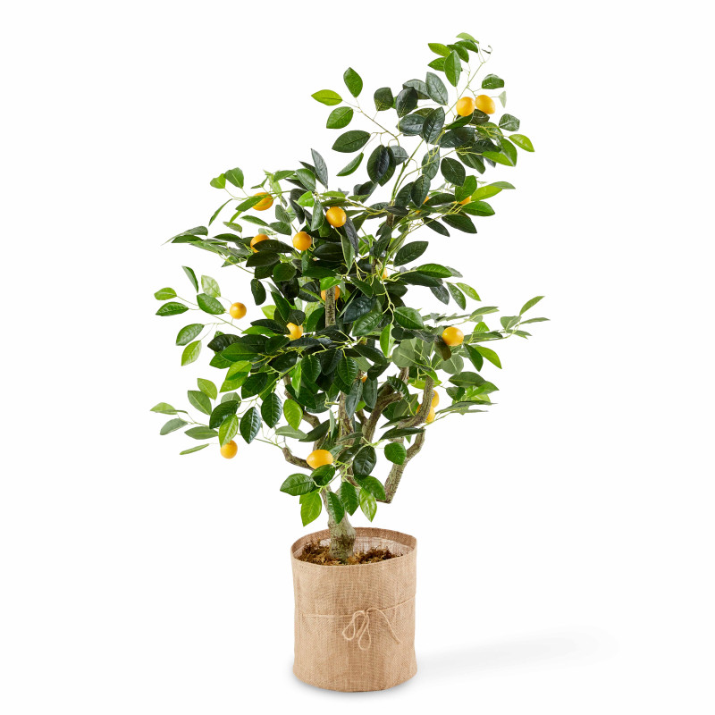 Citronnier artificiel en pot hauteur 115 cm