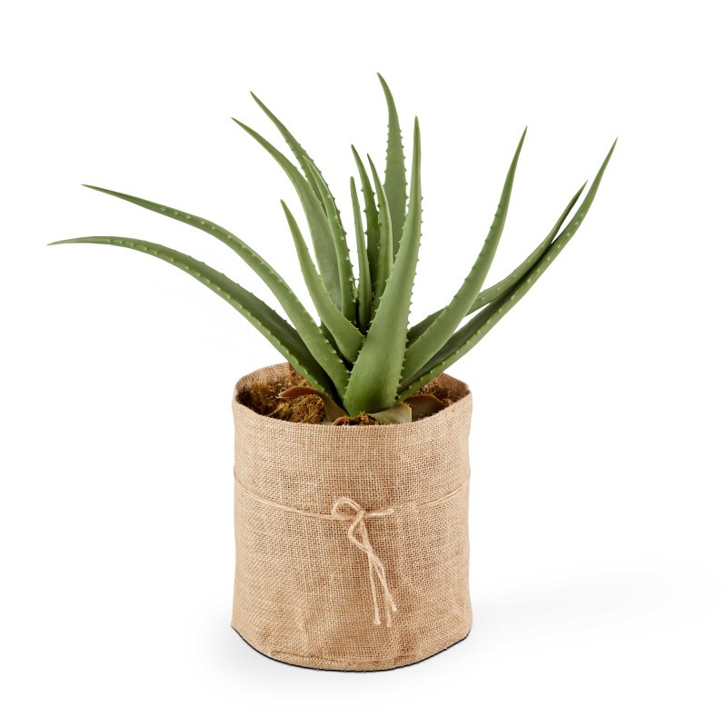 Aloe vera artificiel en pot hauteur 43 cm
