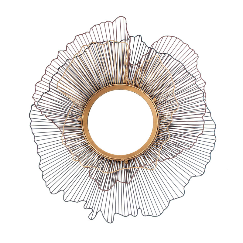 Miroir en métal et bronze