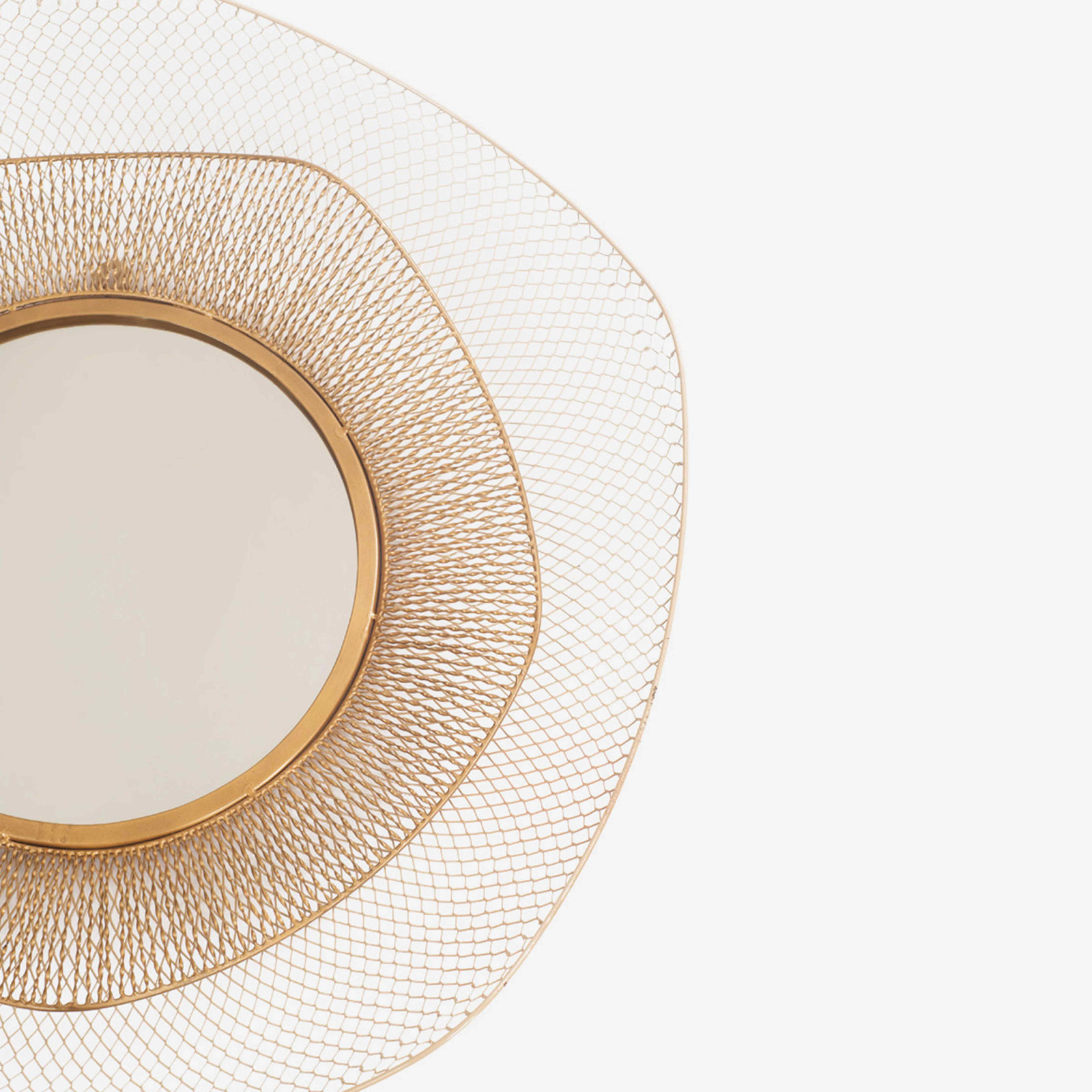 Lot de 3 miroirs en métal forme organique