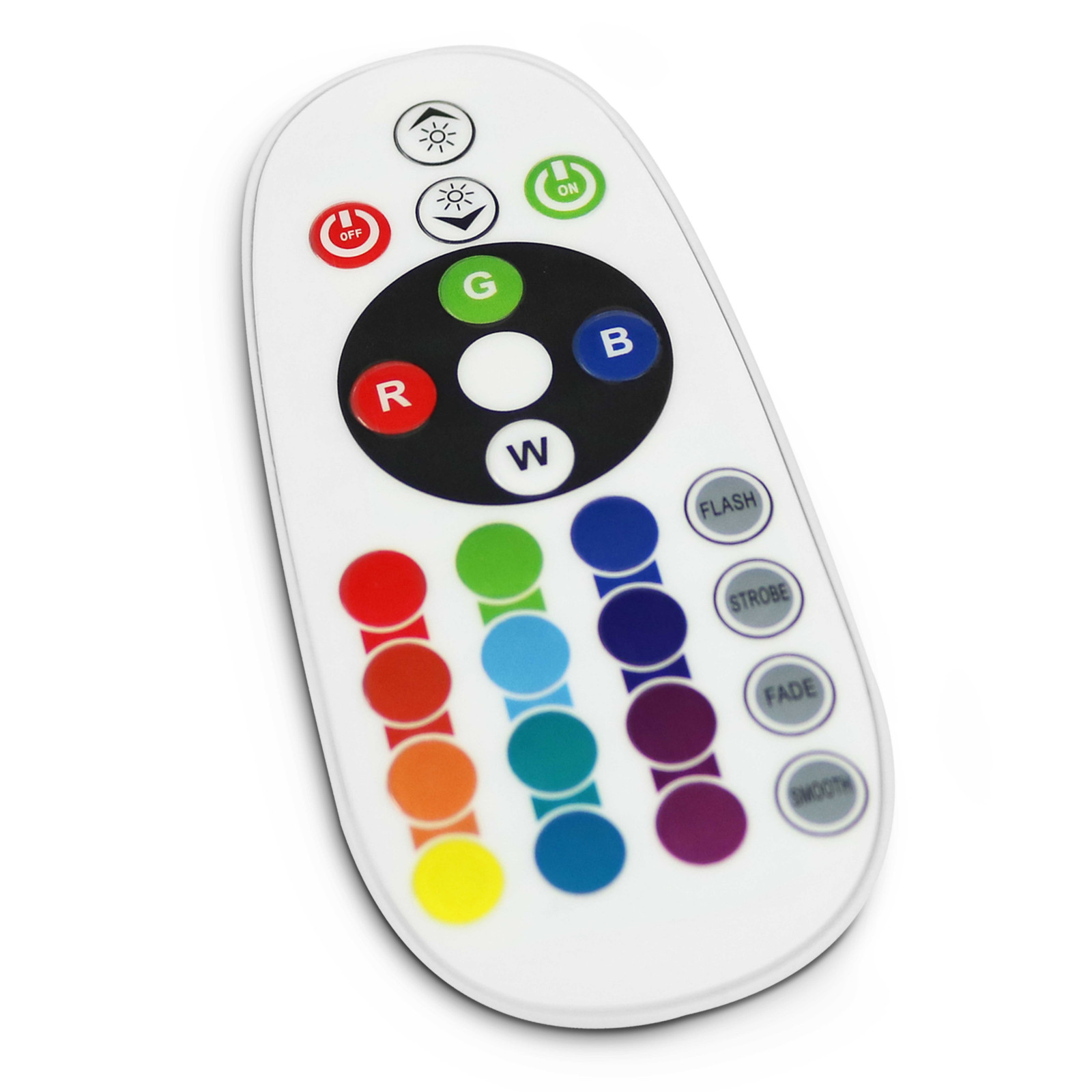 Télécommande blanche pour mobilier lumineux de jardin