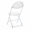 Chaise pliante blanche confortable Lot de 4