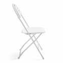 Chaise pliante blanche confortable Lot de 4