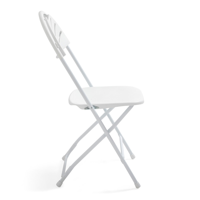 Chaise pliante blanche confortable Lot de 4