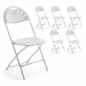 Chaise pliante x 6 blanche