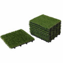 Lot dalles clipsables en gazon synthétique