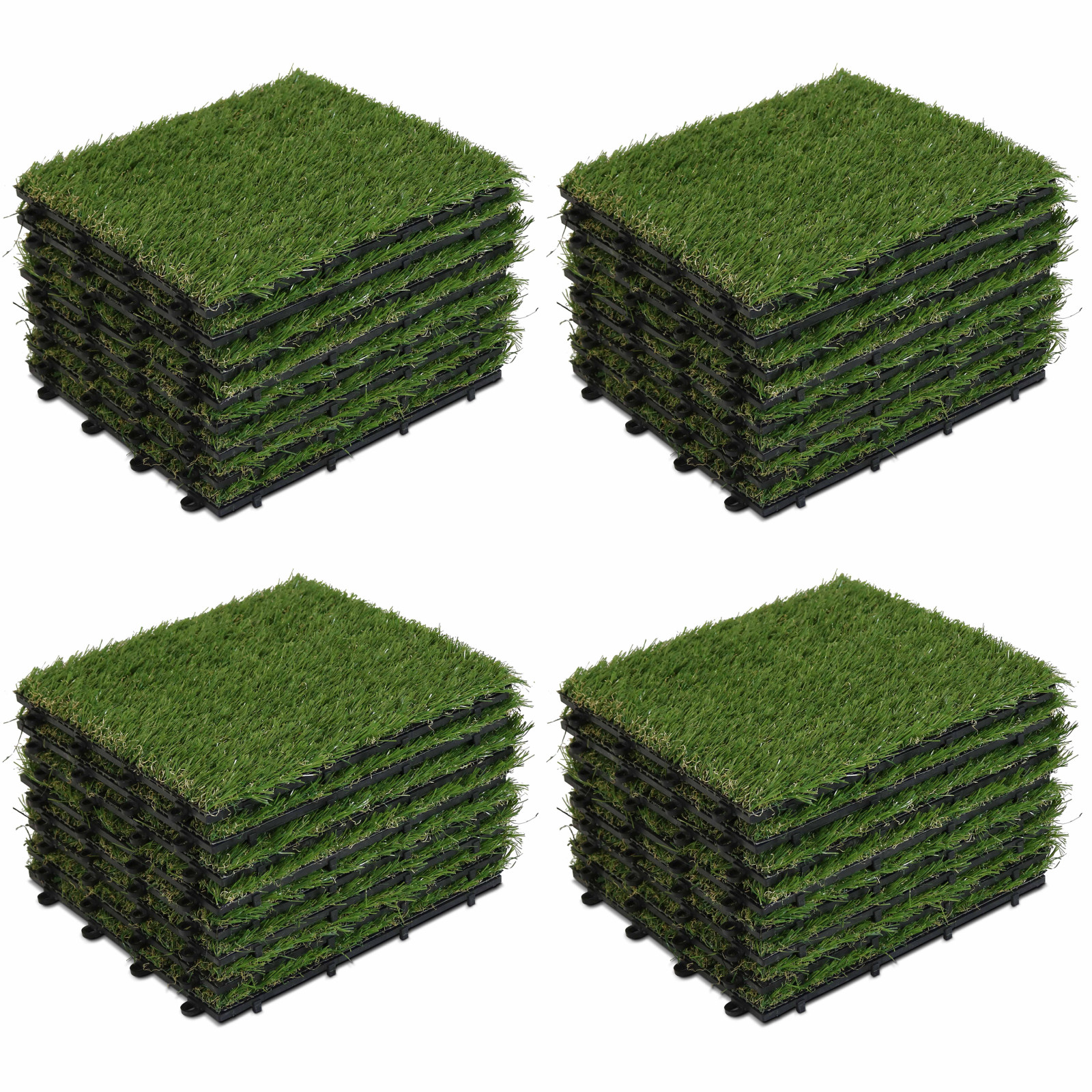 Lot dalles clipsables en gazon synthétique
