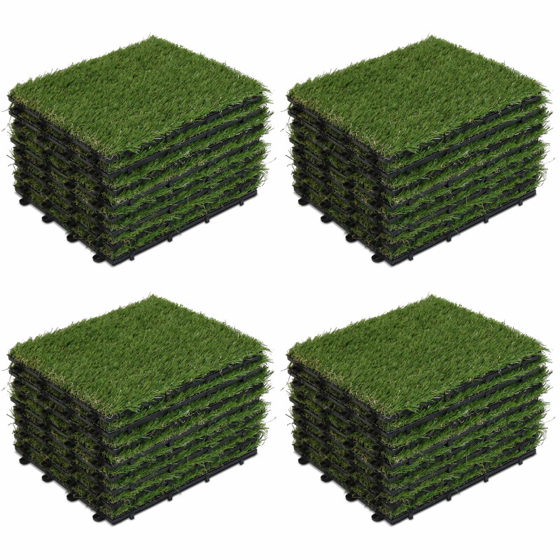 Lot dalles clipsables en gazon synthétique