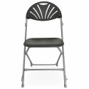 Lot 10 chaises pliantes grises et crochets de liaison - Gris anthracite