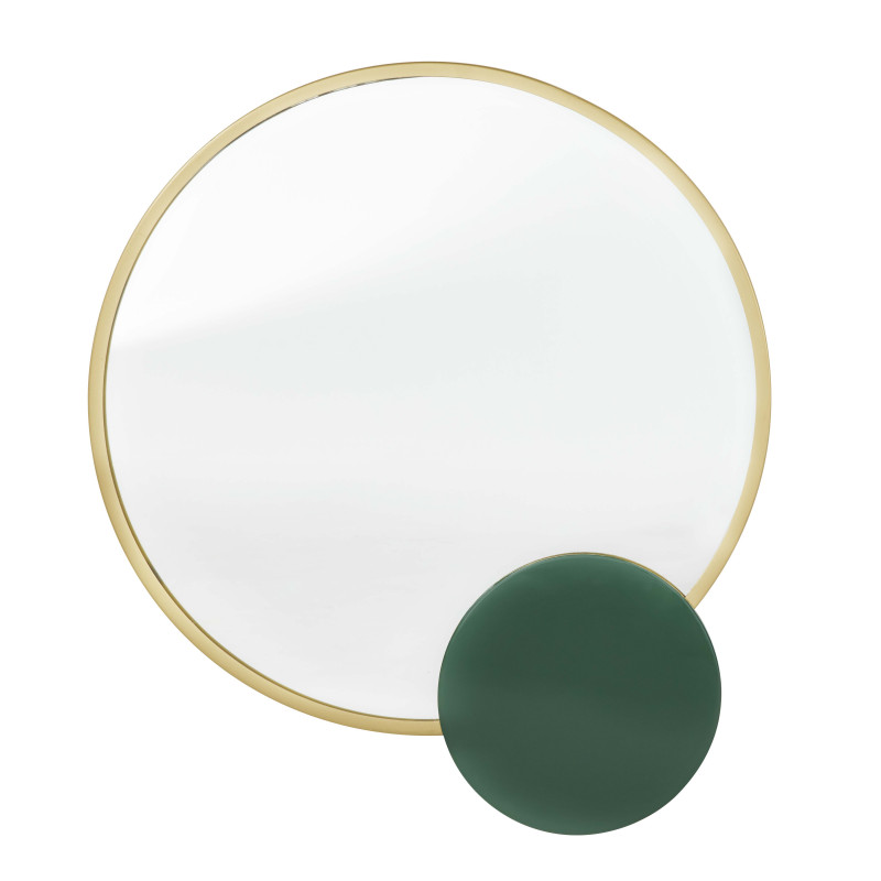 Miroir avec détail en métal émaillé