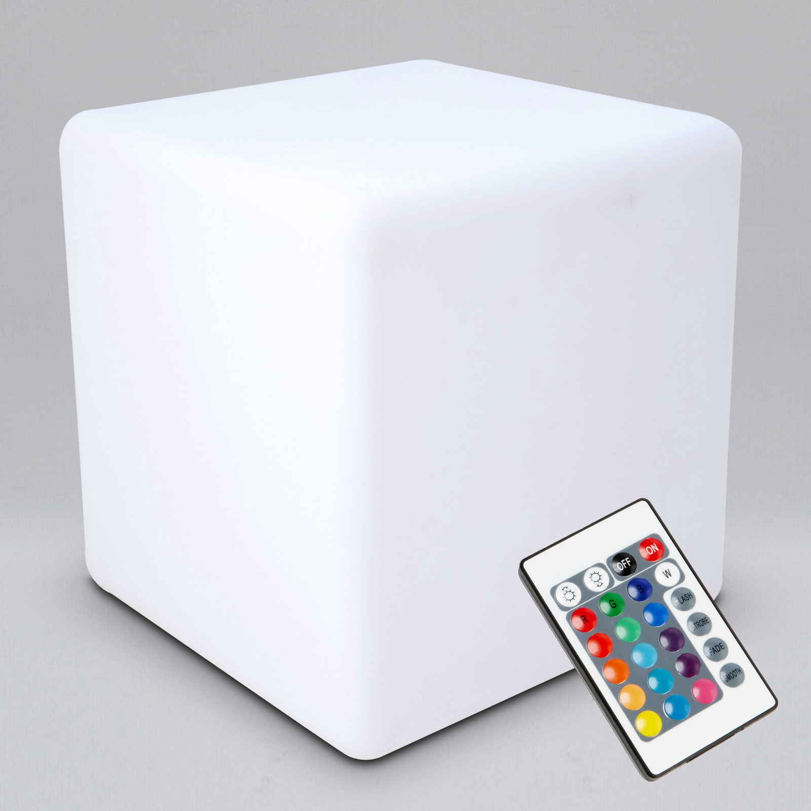 Cube LED multicolore avec télécommande 43cm