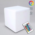 Cube LED d'extérieur multicolore (30cm)