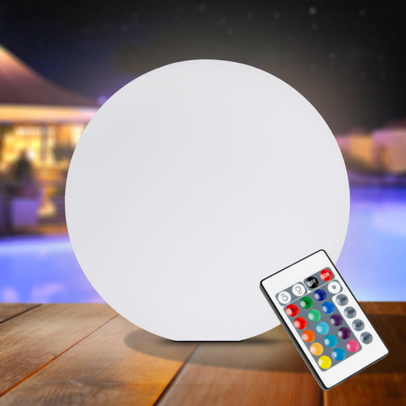 Boule LED multicolore avec télécommande Ø40 cm | Oviala