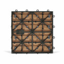 Lot dalles de terrasse clipsables en bois composite - (30 x 30 x 2,5 cm)