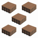Lot dalles de terrasse clipsables en bois composite - (30 x 30 x 2,5 cm)