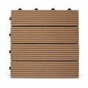Lot dalles de terrasse clipsables en bois composite - (30 x 30 x 2,5 cm)