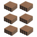 Lot dalles de terrasse clipsables en bois composite - (30 x 30 x 2,5 cm)