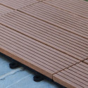 Lot dalles de terrasse clipsables en bois composite - (30 x 30 x 2,5 cm)