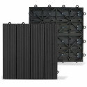 Lot dalles de terrasse clipsables bois composite