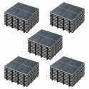 Lot dalles de terrasse clipsables à carreaux en pierre noire (30 x 30 x 2,5 cm)
