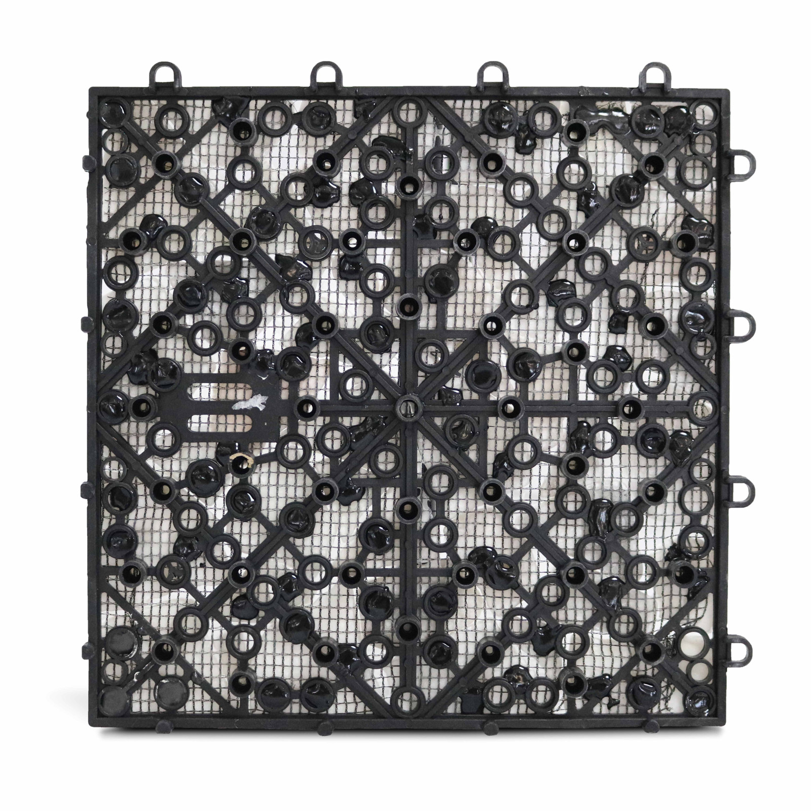 Lot dalles de terrasse clipsables en galets de marbre (30 x 30 x 2,5 cm)