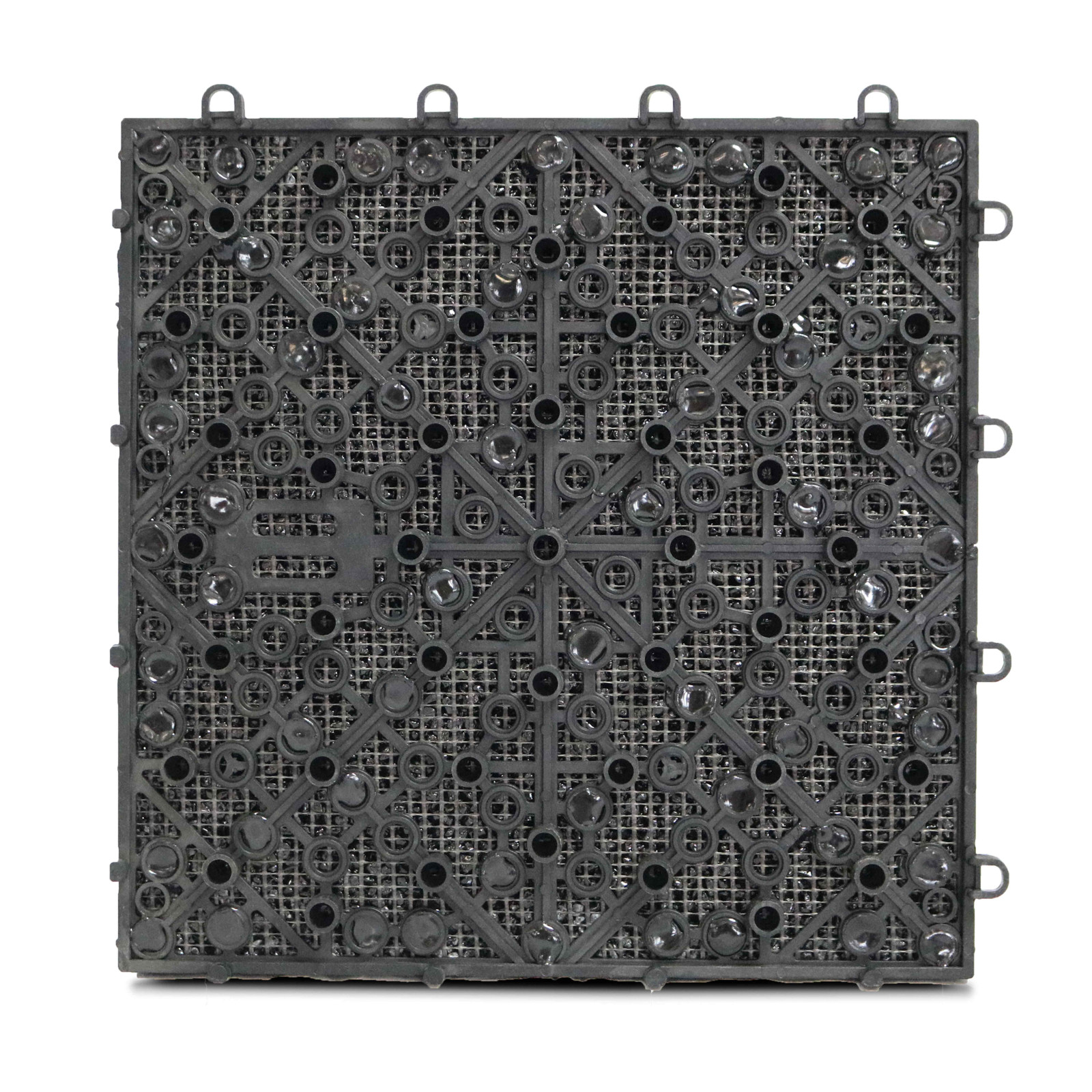 Lot dalles de terrasse clipsables en gravillon (30 x 30 x 2,5 cm)