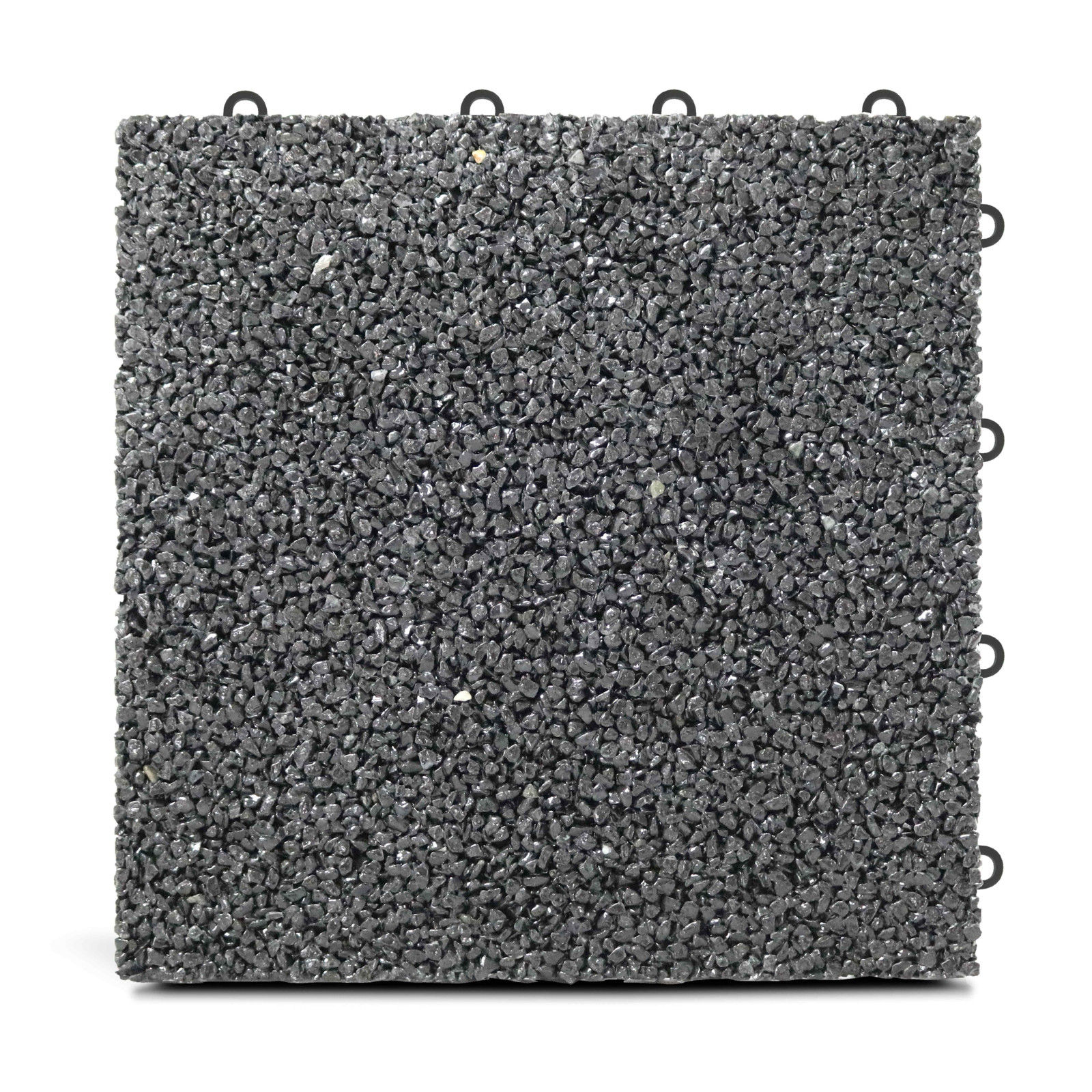 Lot dalles de terrasse clipsables en gravillon (30 x 30 x 2,5 cm)