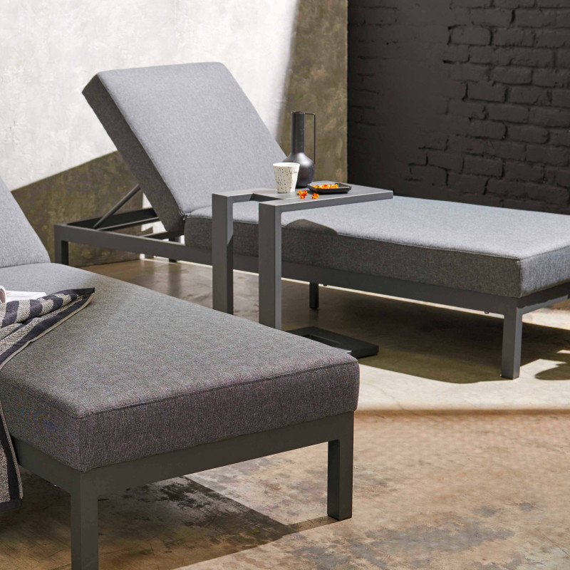 Tablette pour bain de soleil en aluminium